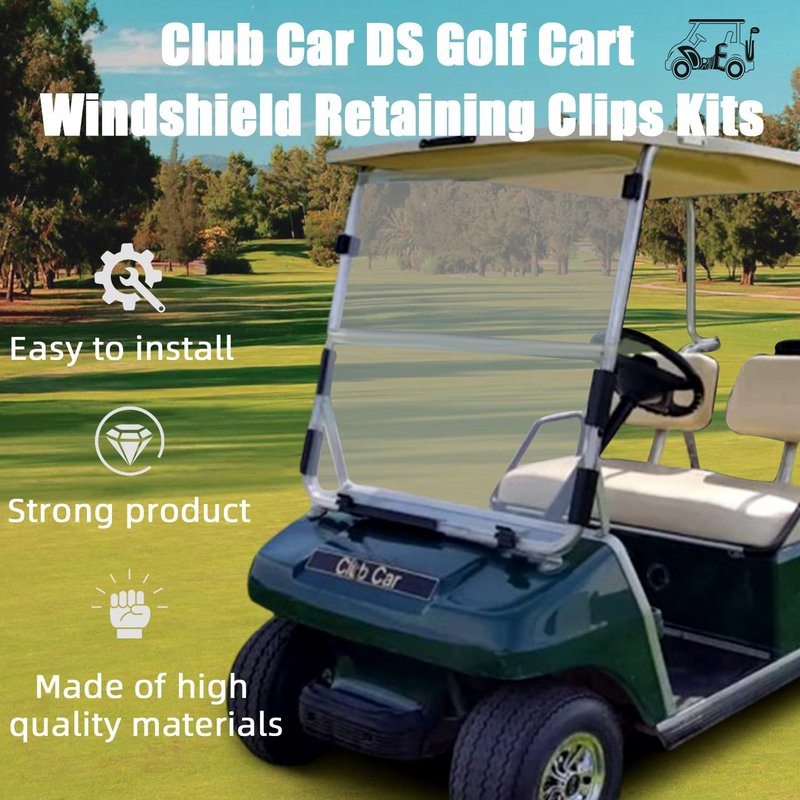 DRIVE UP Golf Cart Windshield Clips, Club Car Windshield Retaining Clips Kit for Club Car DS 1982-2000.4 Golf Carts, DS Windshield Flex Hinge, Sash Clips OEM 102005801, 102005901