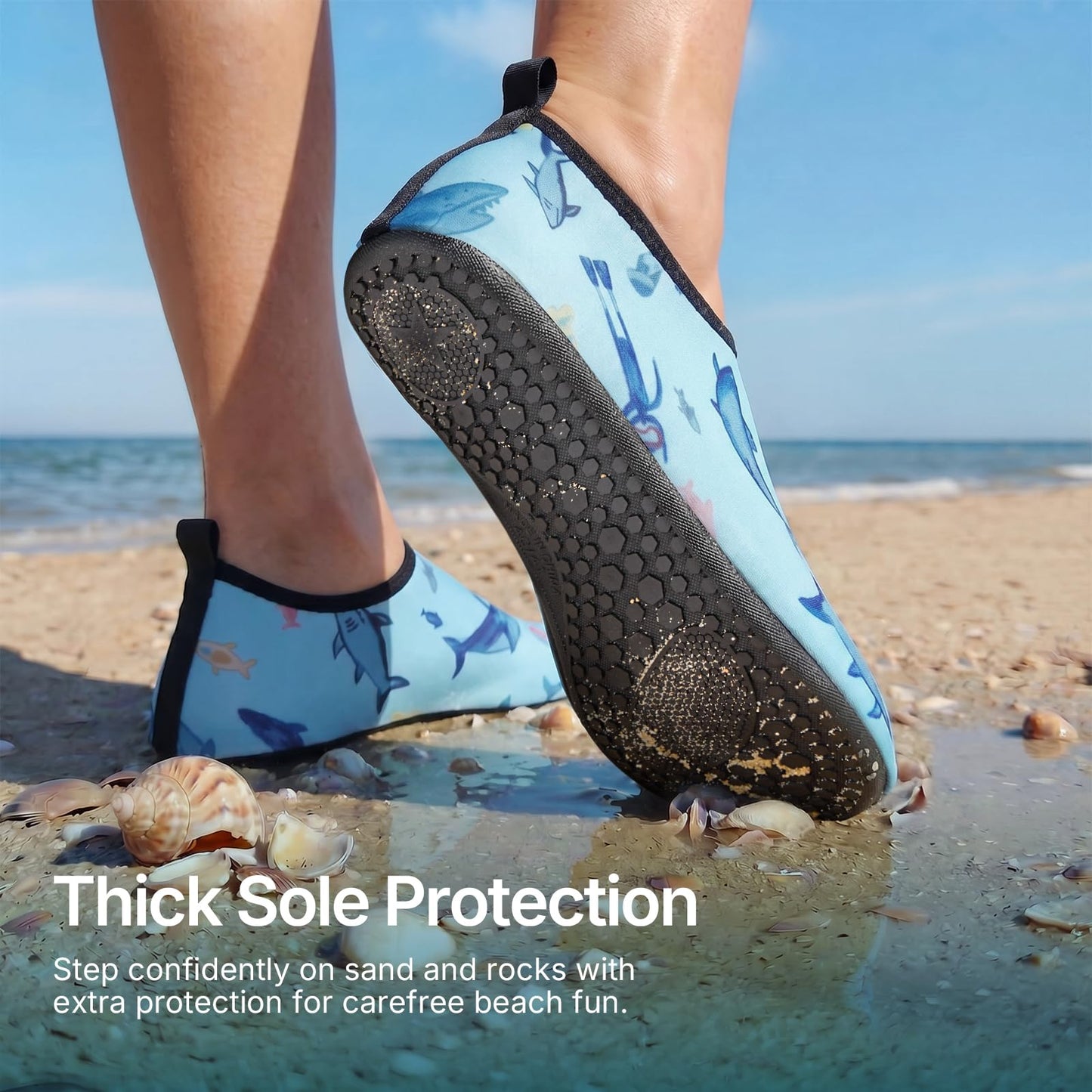 Water Shoes for Women Men Quick-Dry Aqua Socks Swim Beach Barefoot Yoga Exercise Wear Sport Accessories Pool Camping Must Haves Adult Youth Size 10-11Women/9-10Men