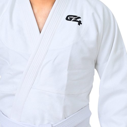 G4 VISION BJJ Gi Mens Kids Brazilian Jiu Jitsu Suit Jujitsu Adult Uniform Adult Youth Blue Black White (White, M2)