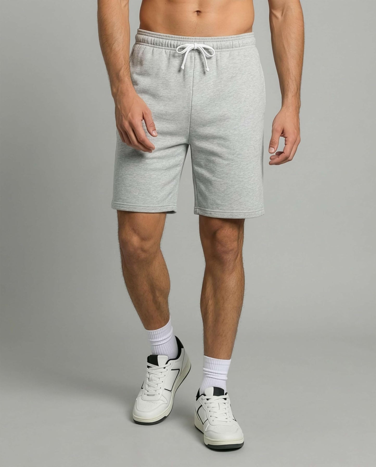 Real Essentials 3 Pack: Shorts Mens Gym Casual Workout Athletic Sweat Short Pajama Cotton Sleep Lounge Basketball Pockets 9 Inch Inseam Drawstring Fleece Pull On Elastic Jersey Knee Length Running