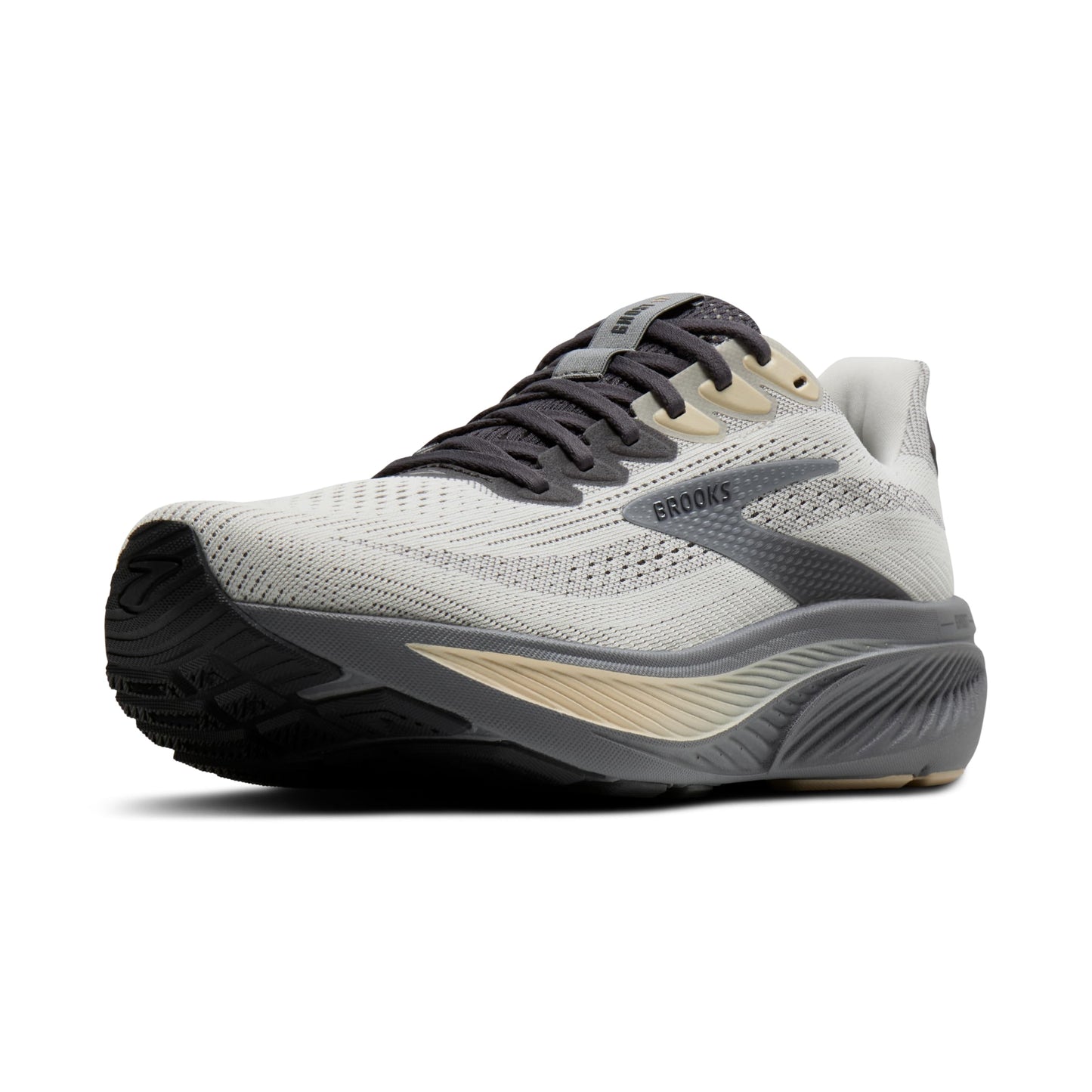 Brooks Men’s Ghost 17 Neutral Running Shoe - Vaporous Grey/Primer/Sand - 11 Medium