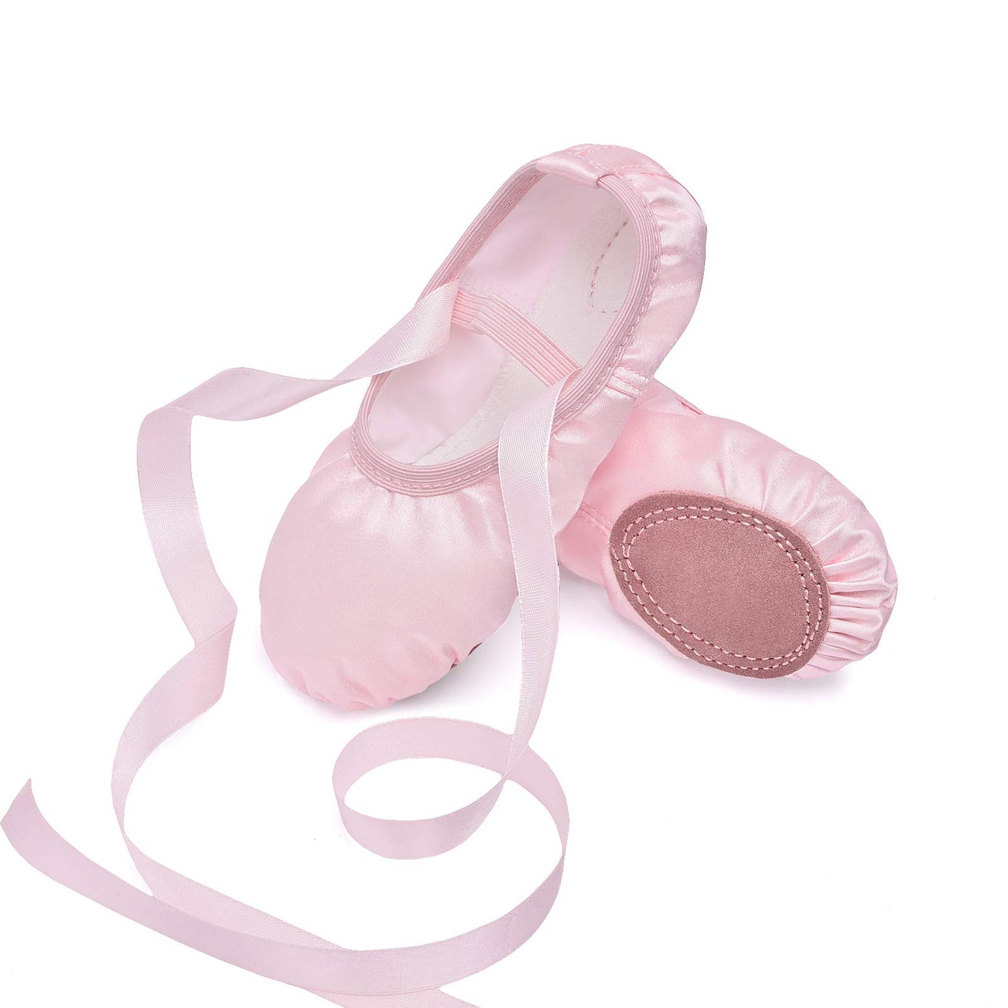Stelle Ballet Shoes for Girls Satin/Ribbons Ballet Slippers Dance Shoes(Toddler/Little/Big Kids)(Pink,7MT)