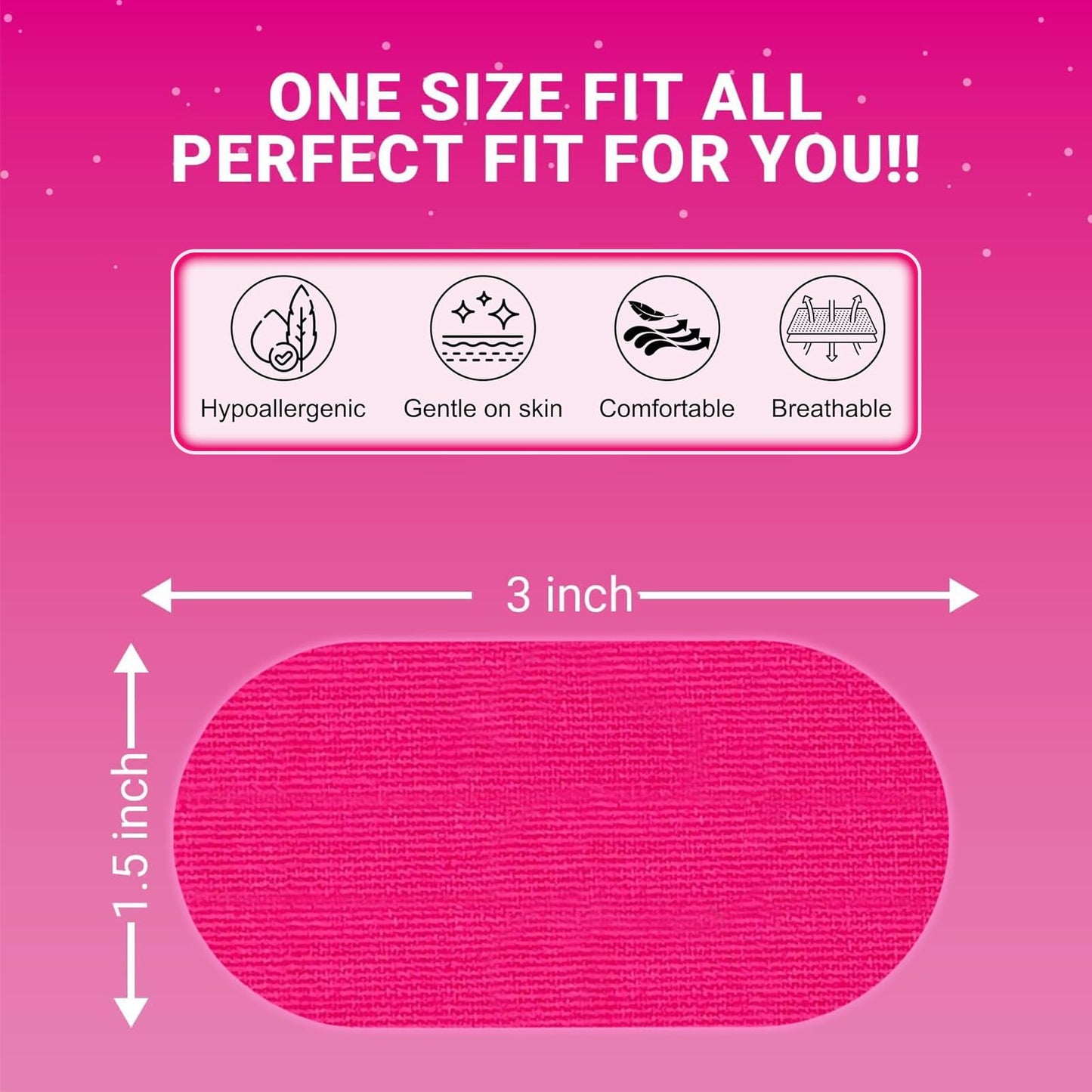 30 Pack Pink Tapes Painless Removal
