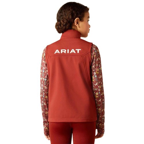 Ariat Unisex Youth's New Team Softshell Vest - Fired Brick, Large