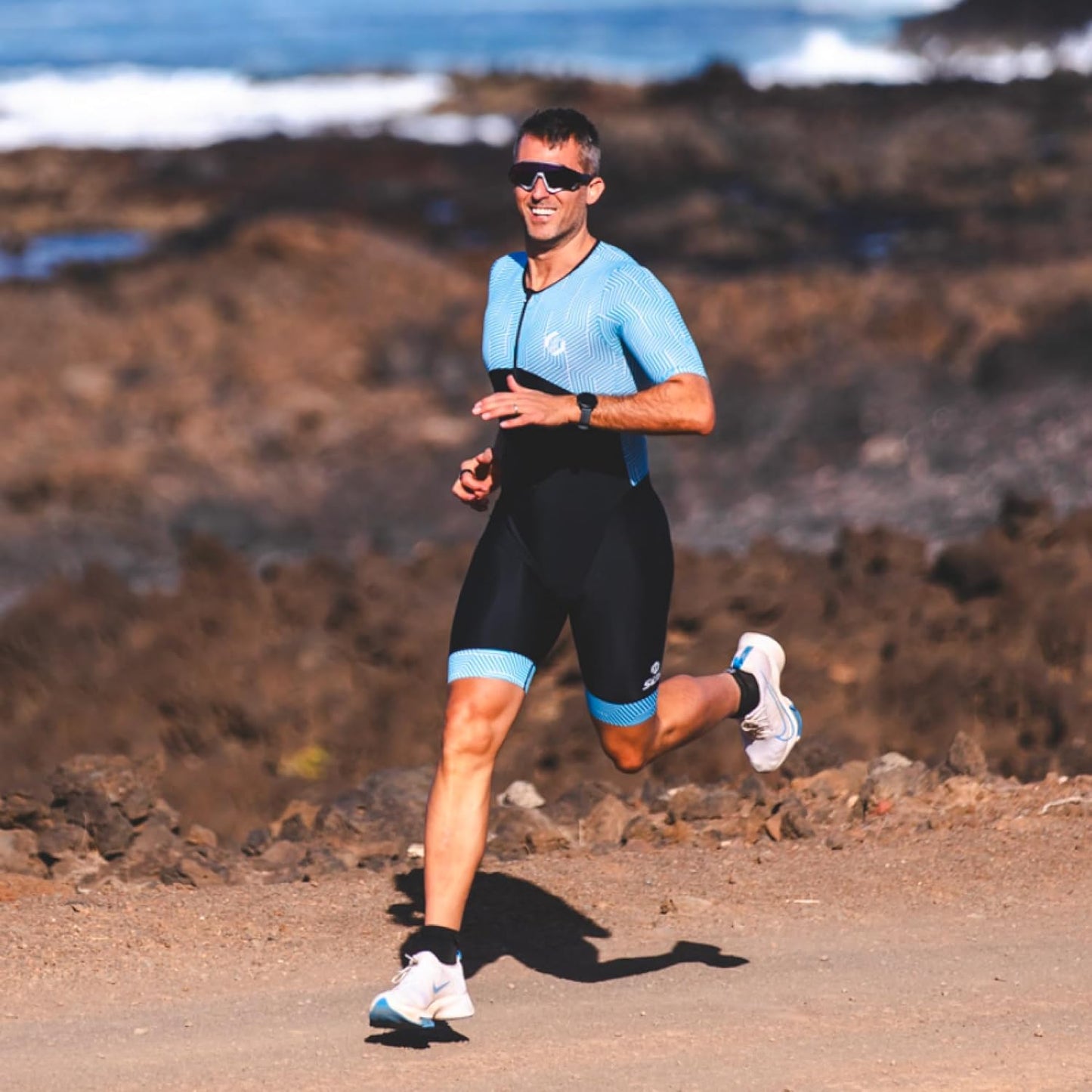 SLS3 Triathlon Suits for Men - Aerodynamic Sleeved Trisuit | Lightweight Premium FX Fabric, 2 Pockets