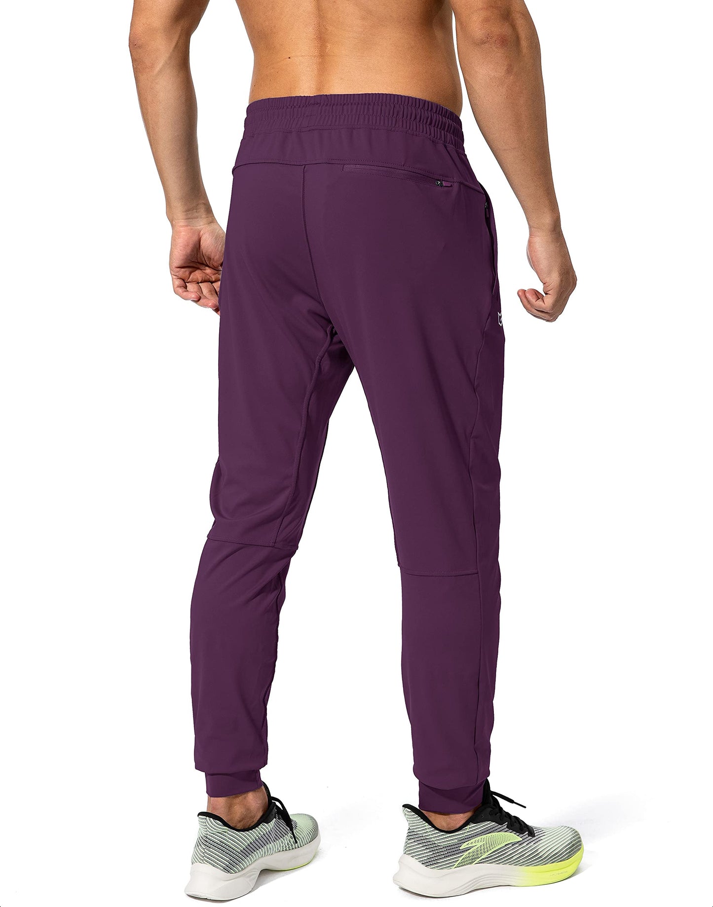 G Gradual Men's Sweatpants with Zipper Pockets Athletic Pants Traning Track Pants Joggers for Men Soccer, Running, Workout(Wine Red,XL)