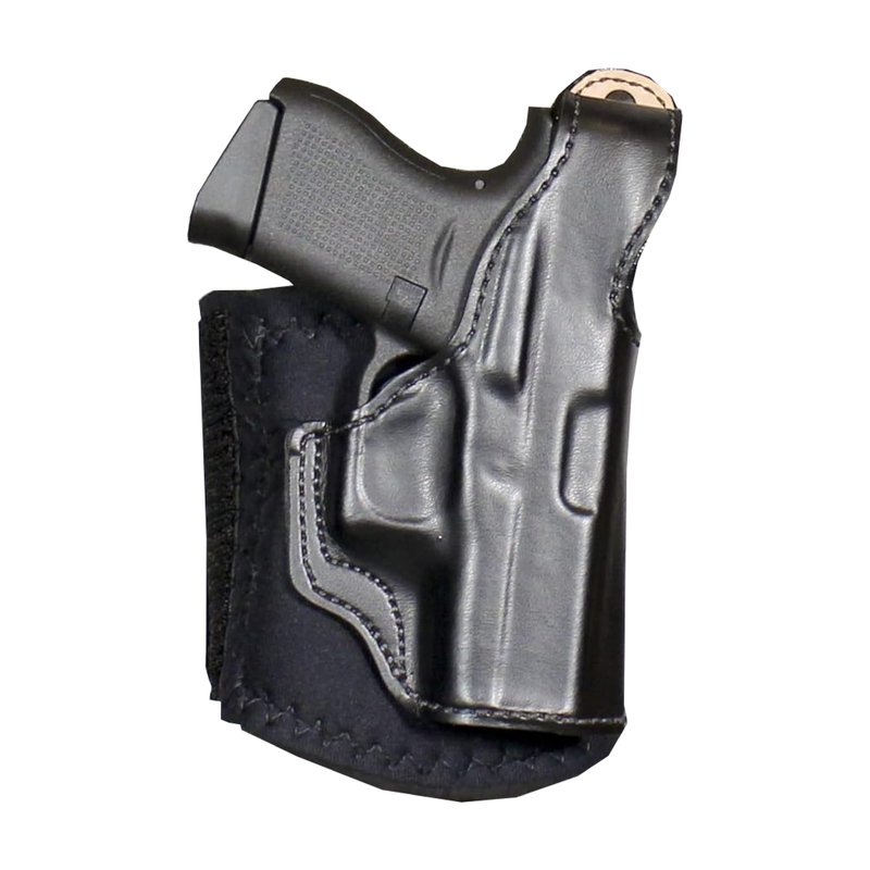 Desantis Die Hard Ankle Rig - Ankle Holster Concealed Carry, Leather Lined Holster w/Thumb Break, Neoprene Leg Band, Compatible w/Glock 43, Glock 43X - Right-Hand Draw, Black