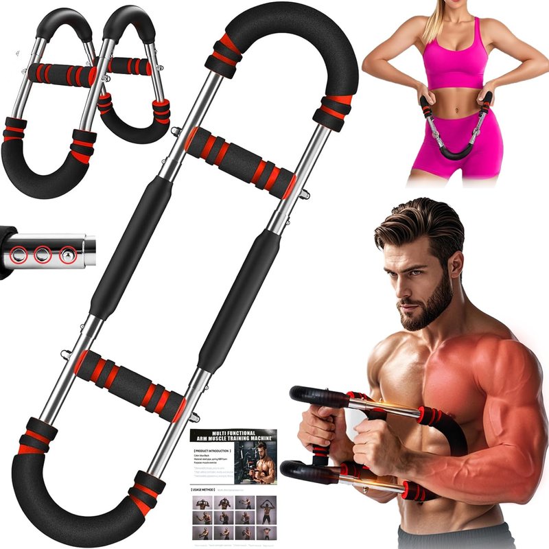 HELISAN Twister Arm Trainer, 60-110lb Adjustable Chest Workout Equipment - Arm Trainer for Men - Portable Chest Trainer, Shoulders & Forearms Muscle Training Exercise Equipment for Men Women