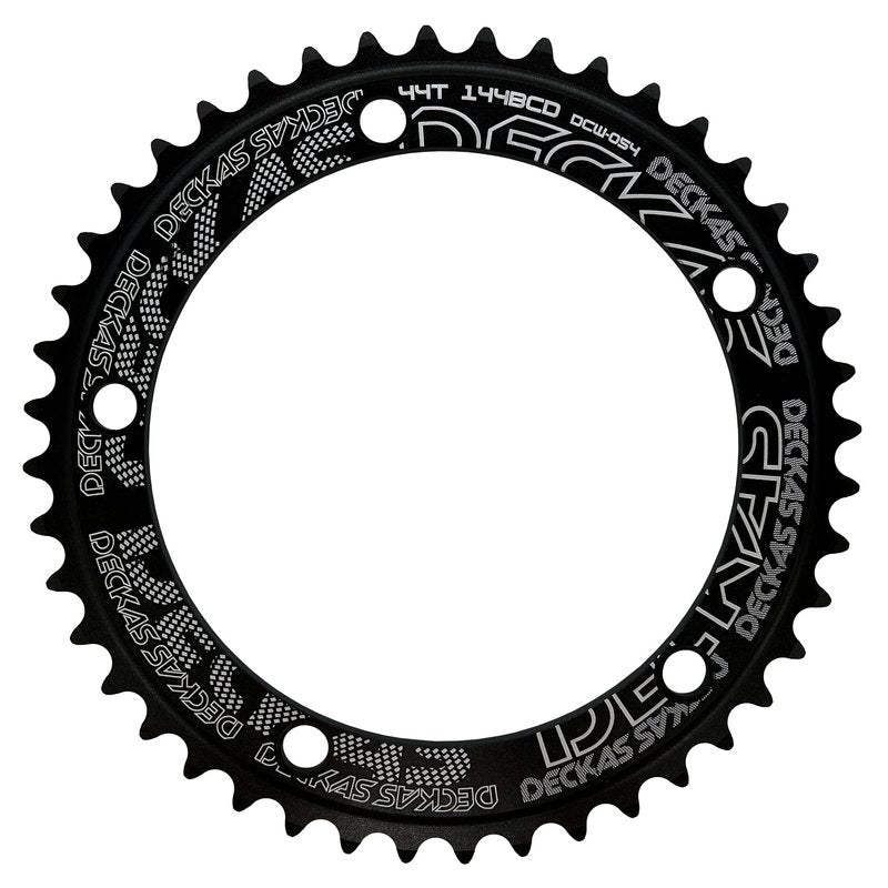 DECKAS Single Speed Chainring 144 BCD 44T 46T 48T 50T 52T 54T 56T Chain Ring Chain Wheel for 7/8/9/10/11/12 - Speed (Black 46T)