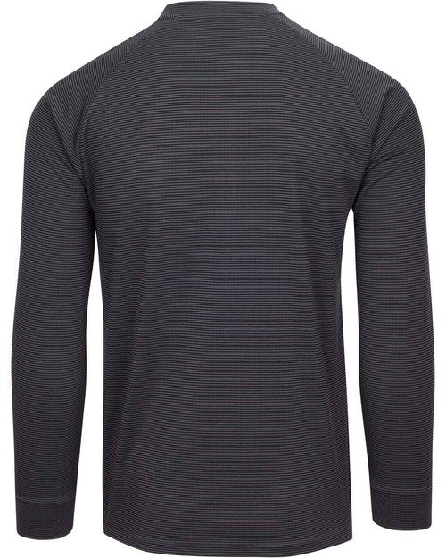 Dry Fit Long Sleeve Collarless Golf Shirts for Men - 4 Way Stretch and Moisture Wicking Golf Polo Charcoal
