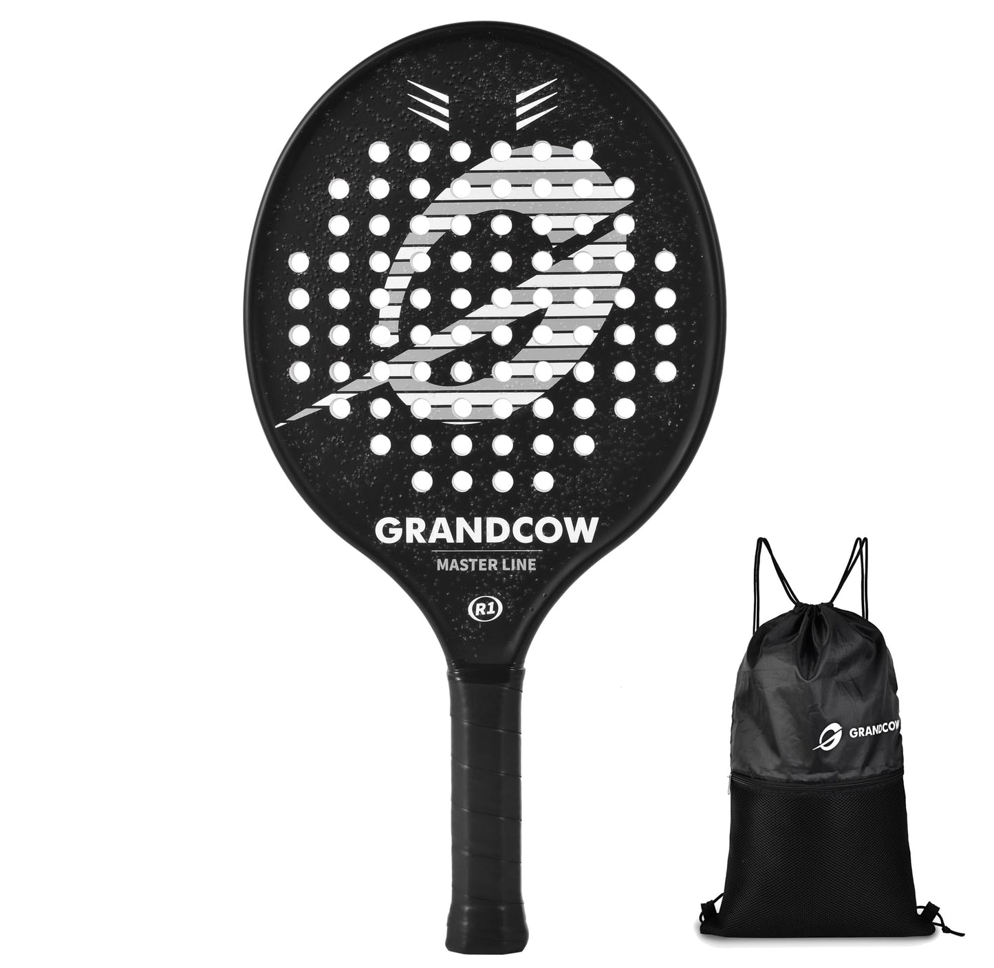 Platform Tennis Paddle Racket Pro Carbon Fiber Power Lightweight Paddles Padel Racquet (1pcs Black)