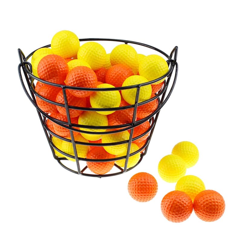 Crestgolf 2PCS Stainless Metal Golf Basket Golf Ball Container Ball Bucket (2 Pack)