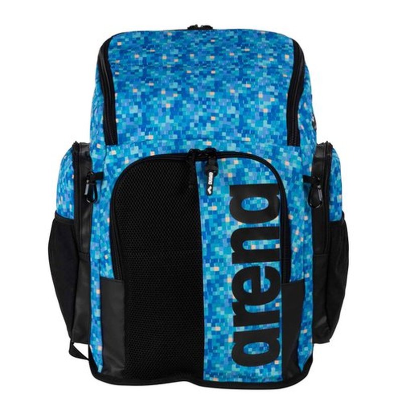 ARENA Spiky III Backpack 45 Swimming Athlete Sports Gym Rucksack Large Training Gear Equipment Swim Bag for Men and Women, 45 Liters, Pool Tiles