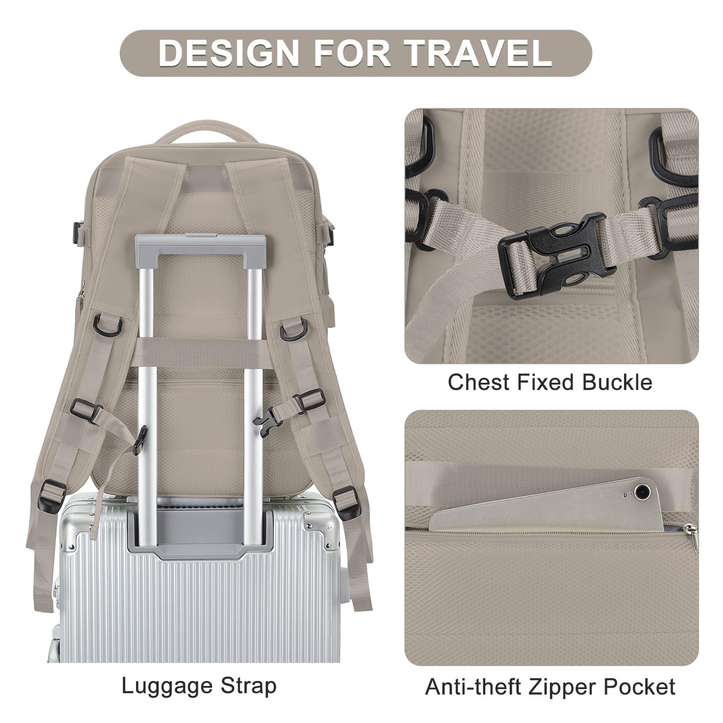 Expandable Travel Backpack For Women Men Airline Approved Personal Item Backpack For Airlines Carry On Backpack Flight Approved Waterproof Backpack For Traveling On Airplane Weekender Travel Bag
