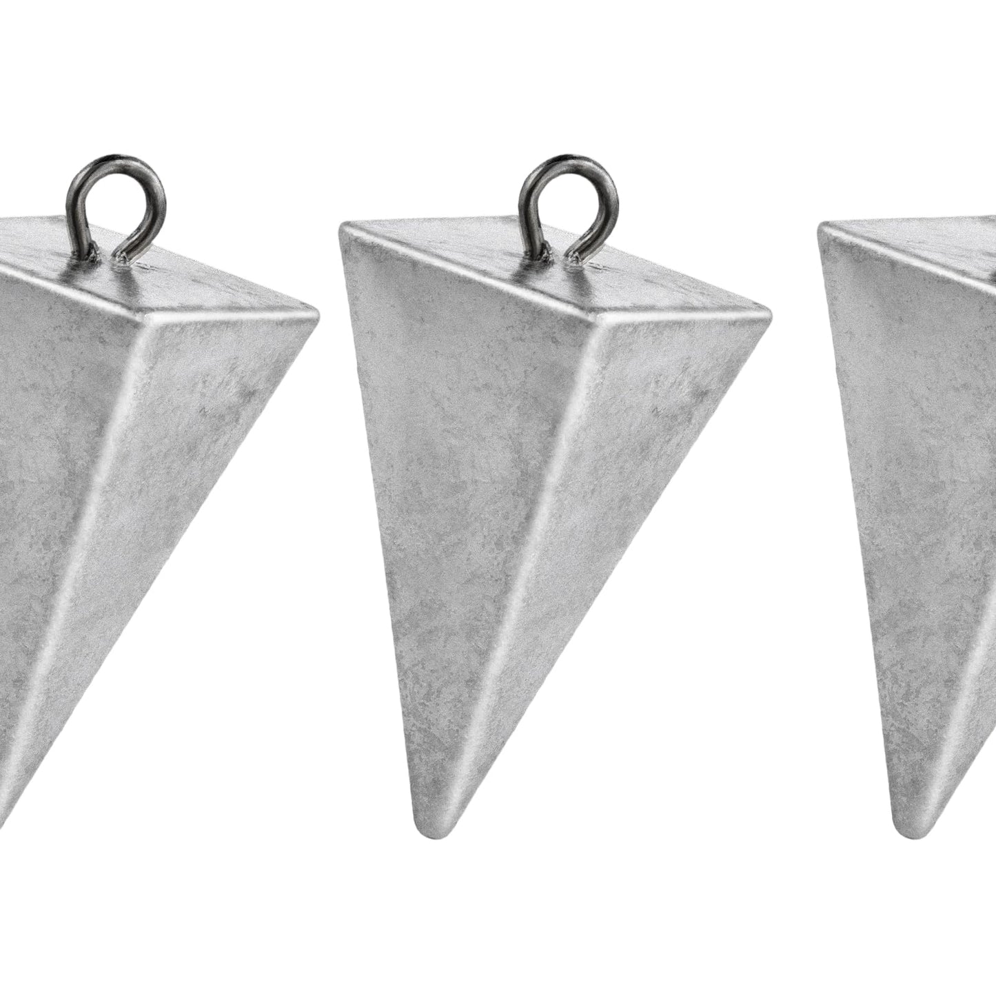 Dr.Fish 5 Pack Pyramid Sinkers Saltwater Lead Fishing Weight 1oz-32oz/2LB Triangle Surf Fishing Bank River Catfishing Pompano 2oz