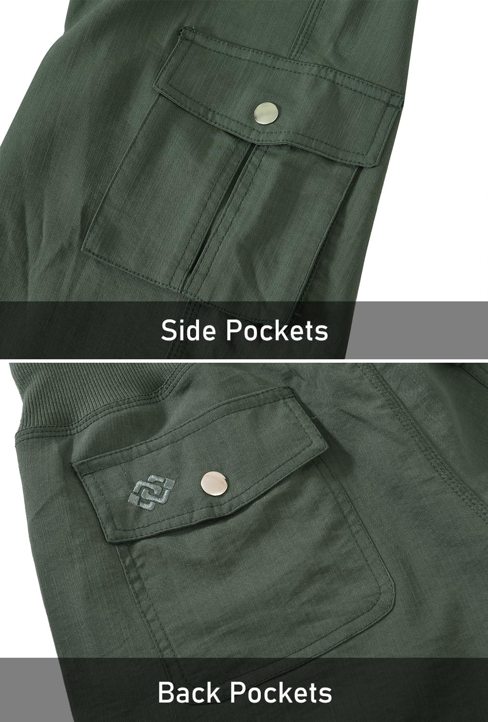 Womens Capris with Pockets - Lightweight Casual Capri Pants for Hiking | Loose Fit Baggy Style
