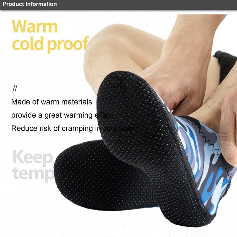 3mm Neoprene Diving Socks for Men & Women - Thermal Water Socks for Snorkeling, Surfing & Swimming