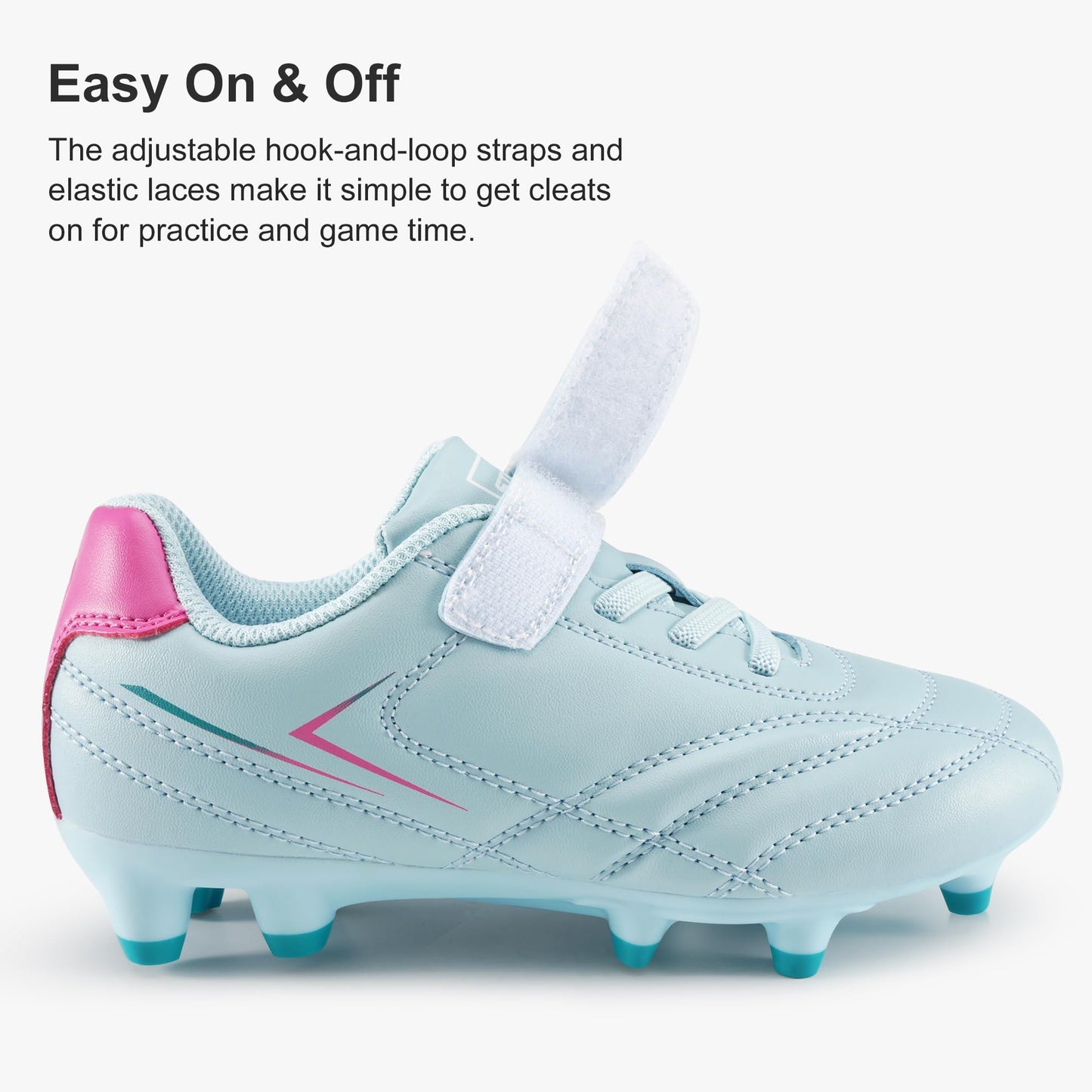 Stelle Girls Soccer Cleats for Kids Training Matches Outdoor Play(AQ,3ML)