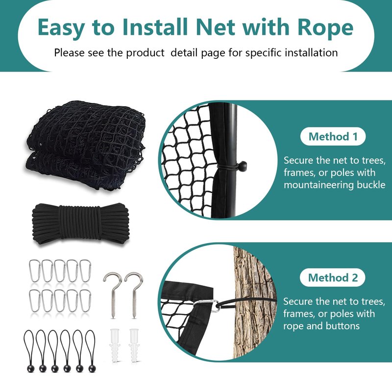Golf Net Sports Netting Set - 10 x 10ft Practice Net with Target Fabric Rope Rings, Heavy Duty Sports Practice Barrier for Backyard,Indoor, Great Gift for Men/Women/Golf Lovers