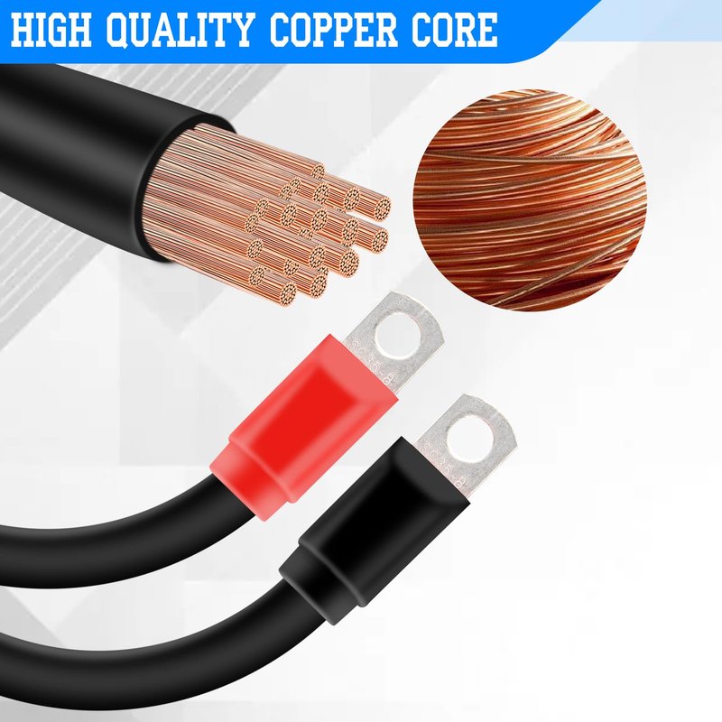 JESTMOTOR 7 Pcs Golf Cart Battery Cables Wiring Kit 4 Gauge Flexible Club Car Precedent Battery Cables for 1994-Up 2 Awg 36 Volt 48v Golf Club Car