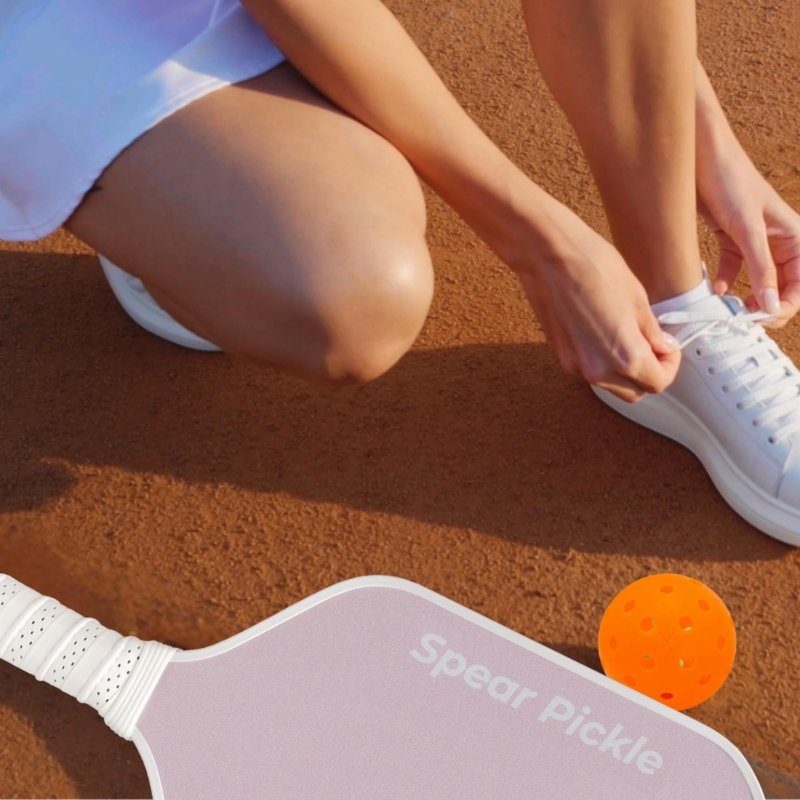 Spear Voyager Carbon Fiber Pickleball Paddle - 16mm Designer Performance Paddle with Comfort Curated Technology - Aesthetic Control Paddle (Rose & Mint) (Rose Pink)