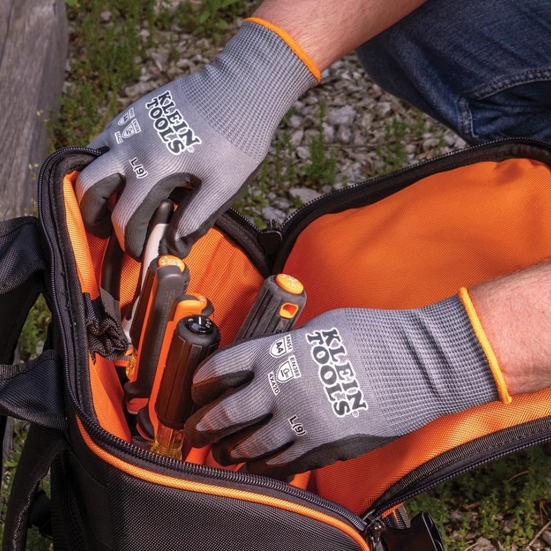Klein Tools Work Gloves - Cut Resistant Nitrile Coated | Touchscreen Capable, Medium, 2-Pair