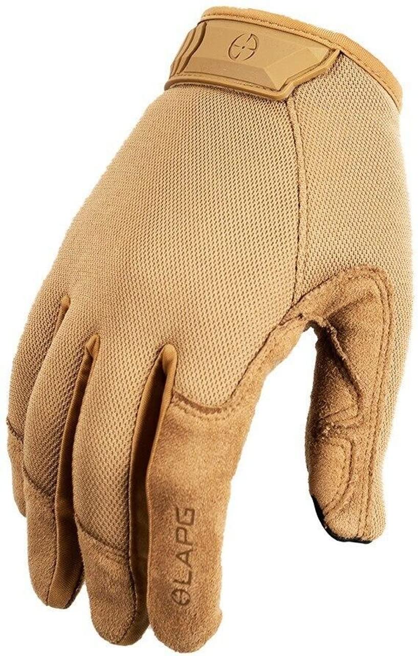LA Police Gear Men's Core Patrol Glove, Durable and Lightweight Work Gloves for Men, Touchscreen Compatible Gloves, Enhanced Grip for Better Control, Coyote, XLarge