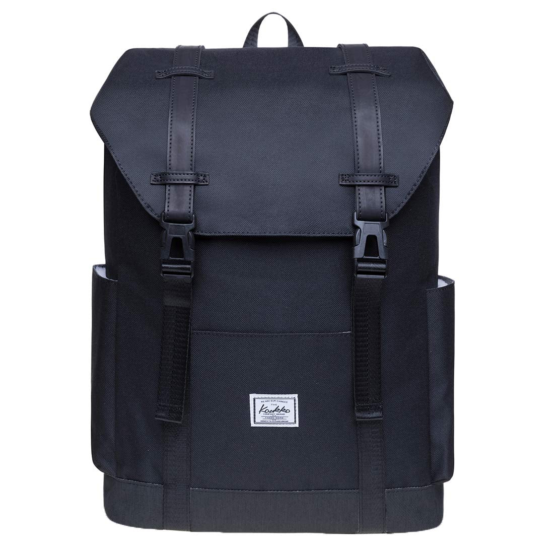 KAUKKO Vintage Casual polyster and Leather Rucksack Backpack