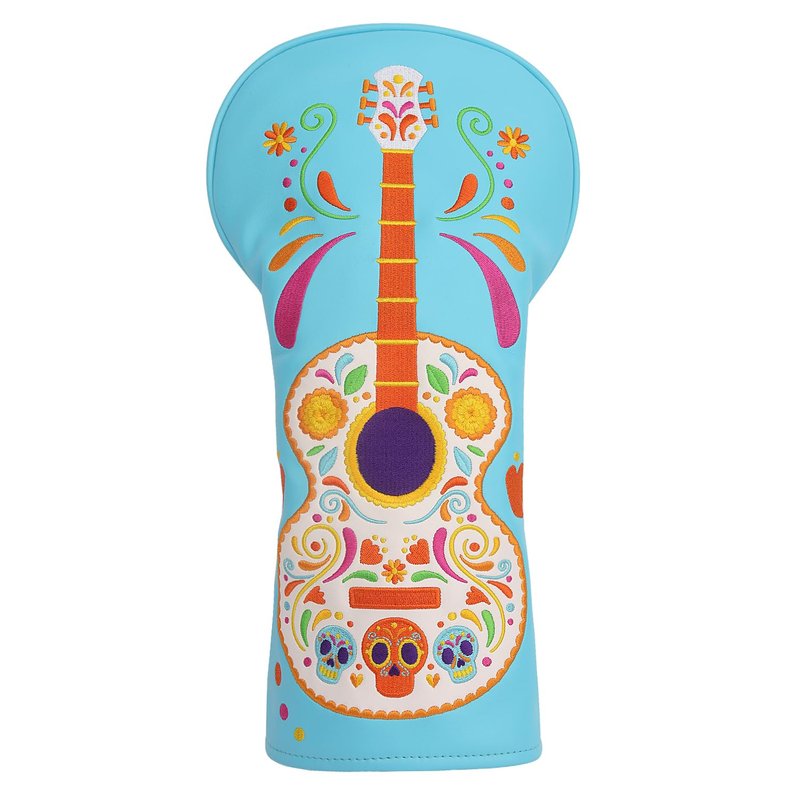 SHABIER Light Blue Driver Golf Headcover with Guitar Design for Golf Club