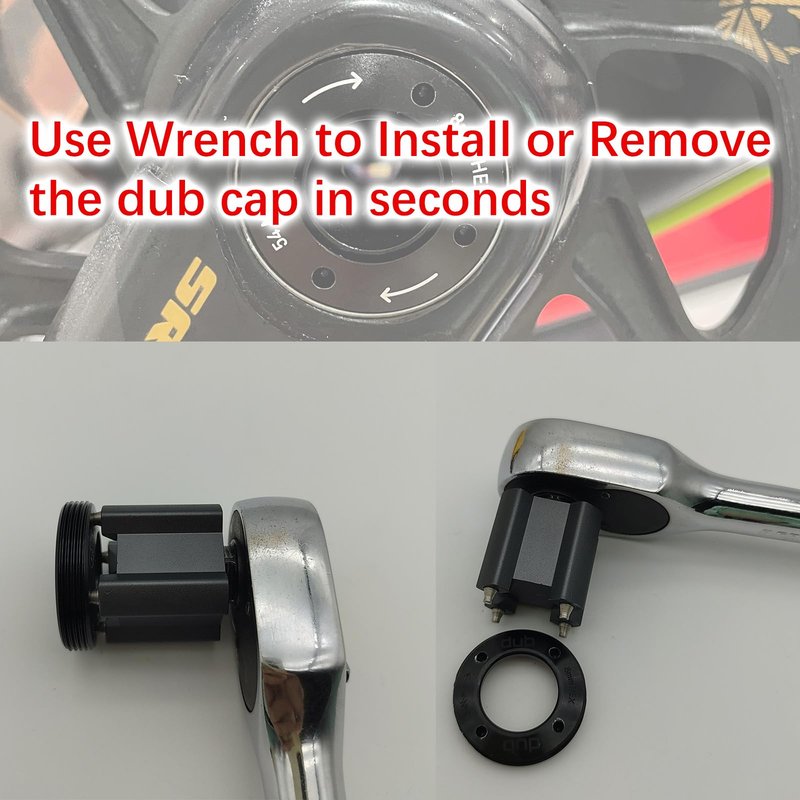 ATUECHUE Dub Cap and Remove Tool for SRAM BB30, Portable Bike Crank Arm Cover Remover Tool Compatible with SRAM Dub Self- extracting Crankset Arm Cap, Non-Round Design Easy Insertion
