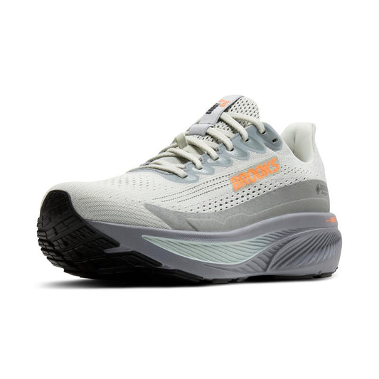 Brooks Men’s Ghost 17 GTX Waterproof Supportive Running & Walking Shoe - Smoke/Primer Grey/Orange - 11.5 Medium
