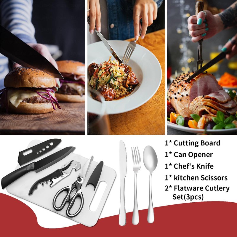 Freehiker Camping Cooking Utensils Set - Camping Essentials Accessories Gear Must Haves - Camper Tent Kitchen Equipment RV Cookware Supplies Gadgets Outdoor Stove Portable Picnic Gifts BBQ Stuff