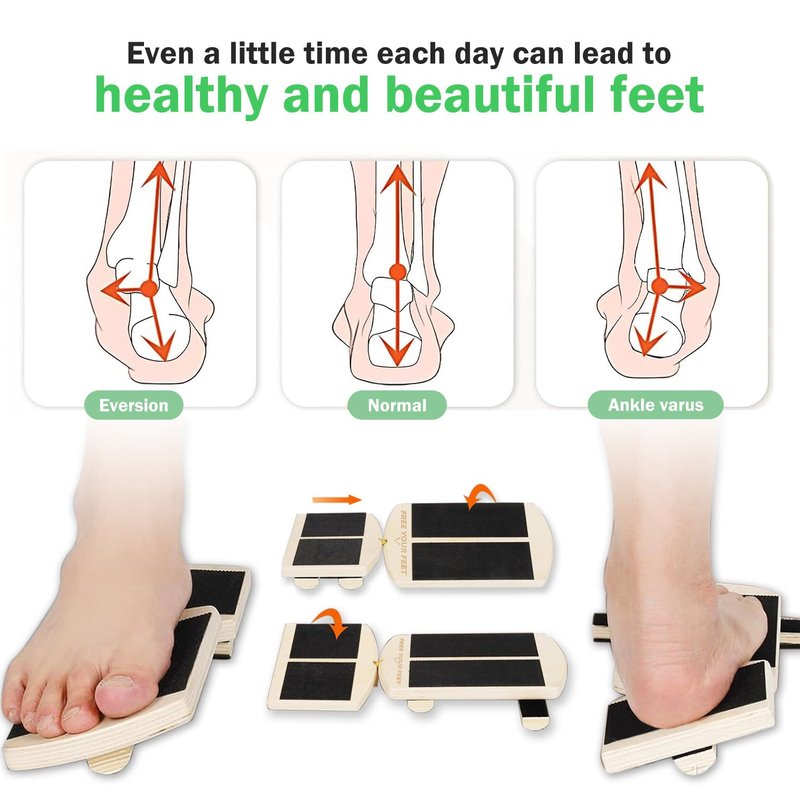 Adjustable Ankle Balance Board - Non-Slip Plantar Fasciitis Rehab Trainer for Home Gym, Side kick Axis Board Ankle Tool, Courtyard, Office, Travel, Rehabilitation Room