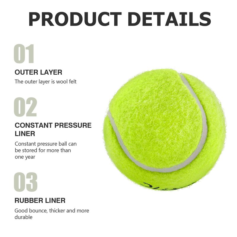 SPORTIC Tennis Balls, High Bounce Practice Tennis Balls with Mesh Bag for Easy Transport, Pet Dog Playing Balls,Duty Felt Pressurized Tennis Ball for Beginner Training (36pcs)
