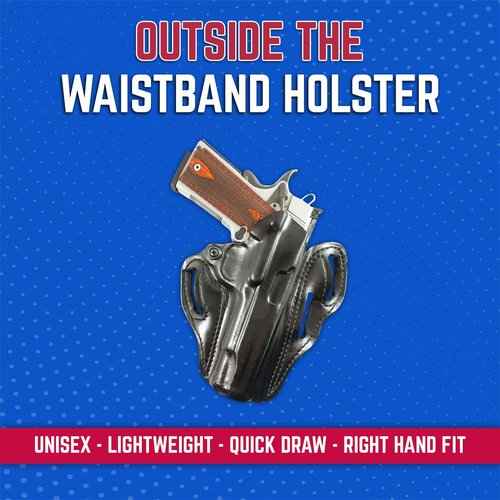 DRD DeSantis RH Blk Speed Scabbard Holster-Colt Gov. model 1911, Black