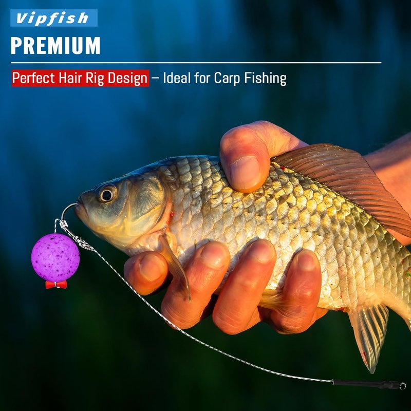 Pre-Tied Carp Rigs 24 Pack - Sharp Hooks, Swivel & PE Line for Big Fish | Ideal for Boilies, Pellets & Corn
