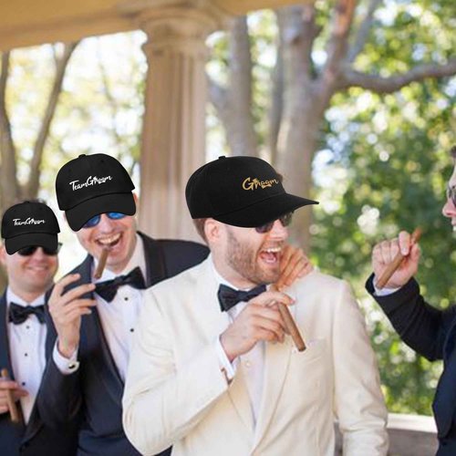 GroomBrideGifts Groomsmen Gifts Hats - Set of 7 Pcs Bachelor Party Favors for Groomsmen,Team Groom, Best Man.