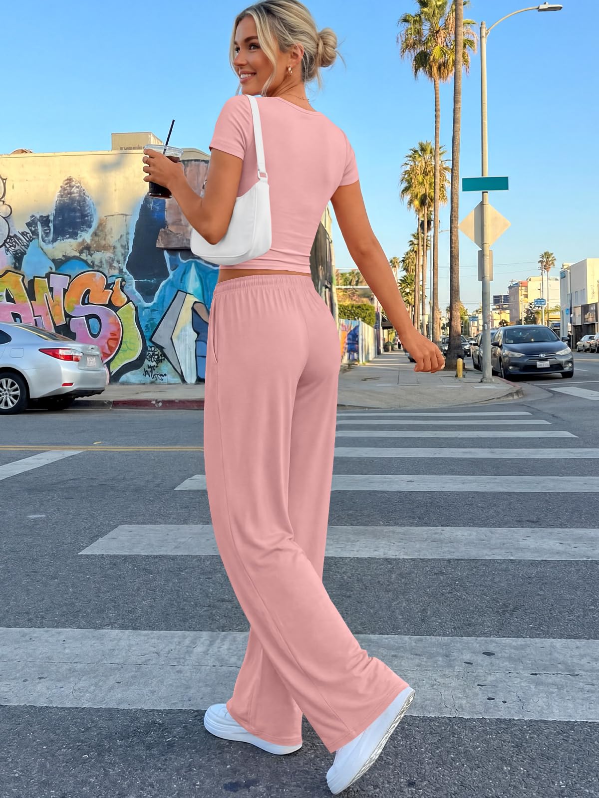 Trendy Queen Womens Petite 2 Two Piece Set 2026 Summer Workout Beach Vacation Cruise Gym Clothes Spring Fashion Lounge Matching School Comfy Airport Travel Outfit Athleisure Clothing