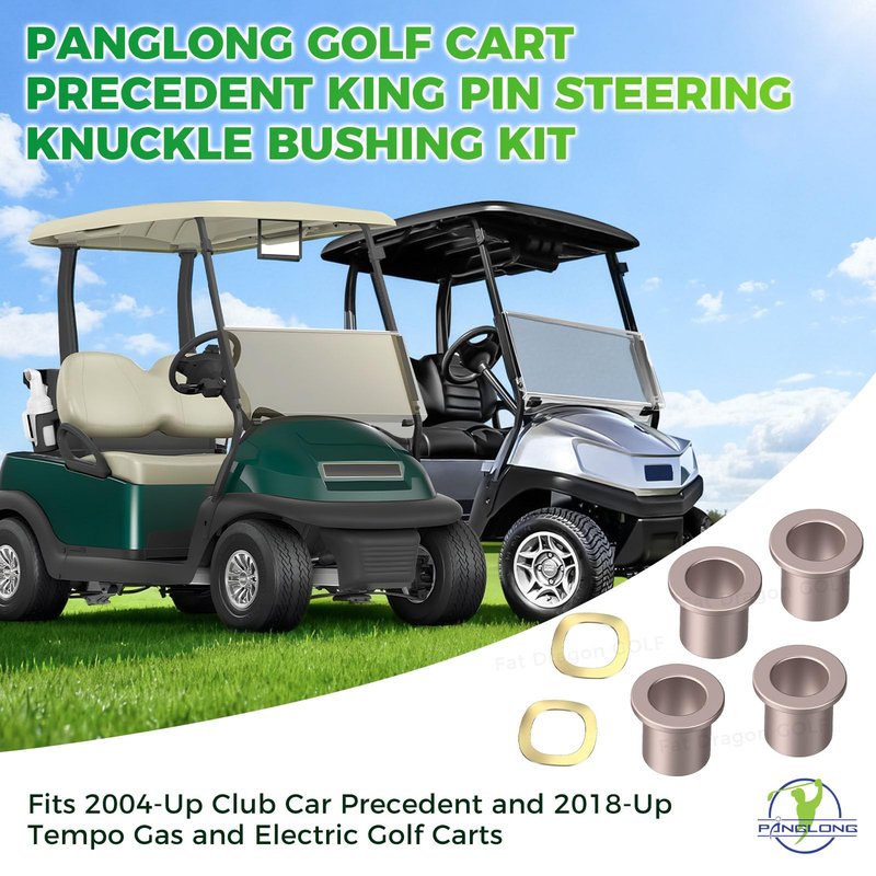 Panglong Golf Cart Precedent Spindle Bushing Kit, Club Car King Pin Steering Knuckle Bushing Kit Fits 2004-UP Precedent and 2018-UP Tempo Golf Cart, Replaces OEM#102288201 102288401