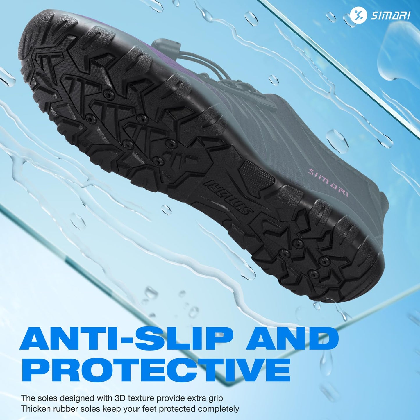 SIMARI Water Shoes for Women Men - Barefoot Quick-Dry Aqua Socks | Lightweight Swim Shoes for Surfing, Swimming, Beach Sports, Kayaking, Diving | Non-Slip Design