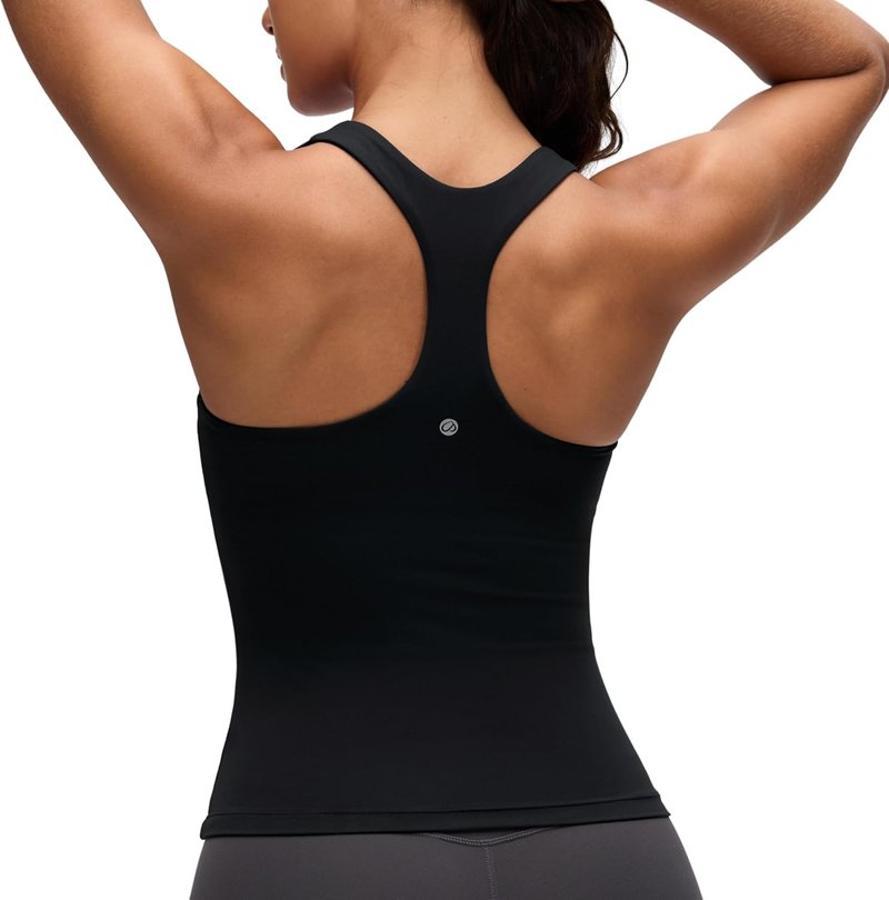 Butterluxe Workout Racerback Tank Tops for Women - Padded Spandex Athletic Yoga Shirts | Comfortable Fit