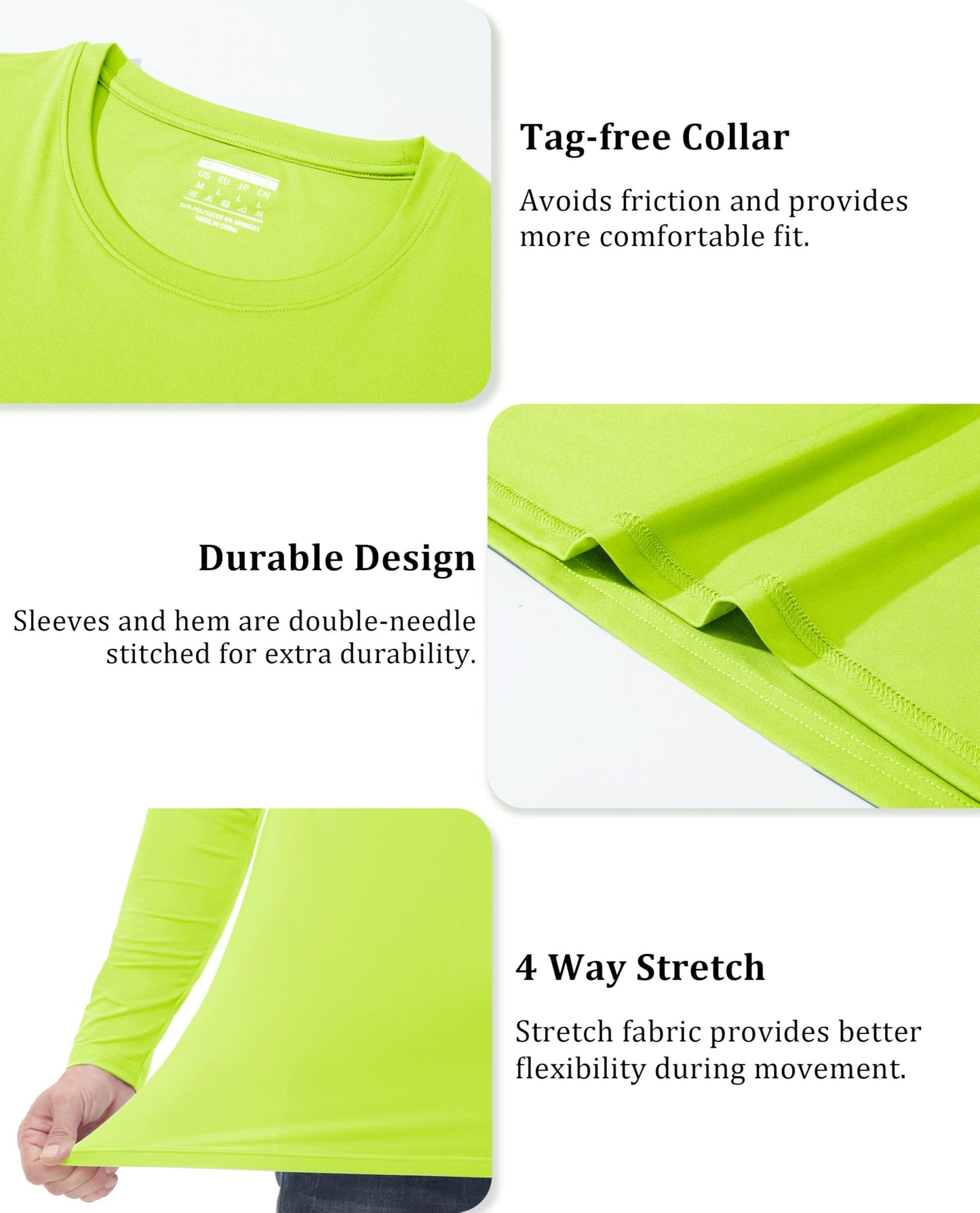EKLENTSON Mens SPF Shirts Sun Protection Quick Dry Active Shirts Rash Guard for Swimming Outdoor Workout Light Grey XXL