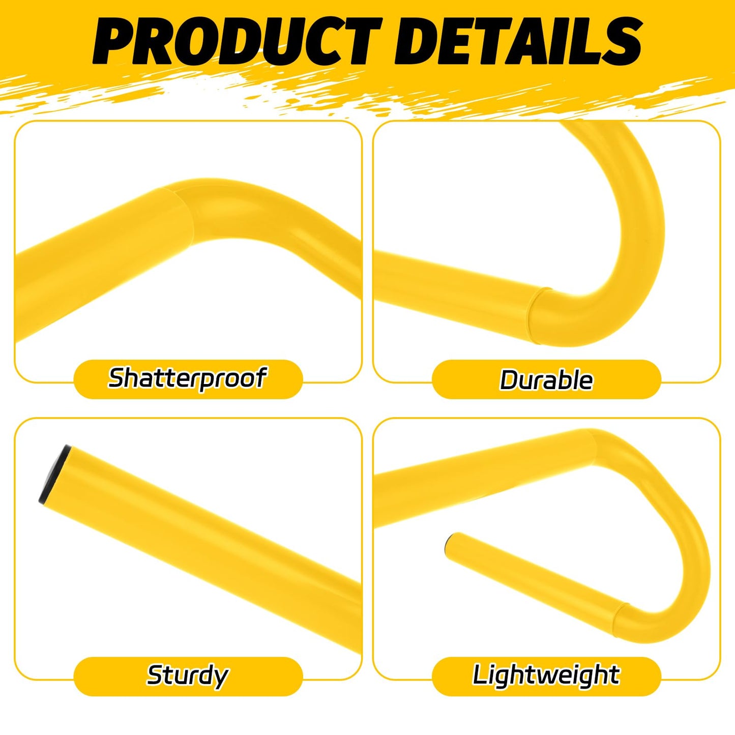 WOPPLXY 6 Pcs Speed Agility Training Hurdles, 6'' Detachable Agility Training Hurdles, Speed Training Agility Hurdles, Speed and Agility Training Equipment for Athletes, Soccer Training(Yellow)