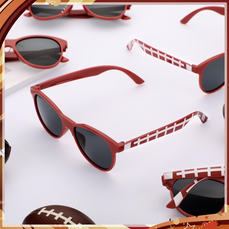Relaxweex 12/24 Soccer Football Volleyball Basketball Softball Baseball Sunglasses Sport Team Gift Party Favors Bags Stuffers(Football,12)