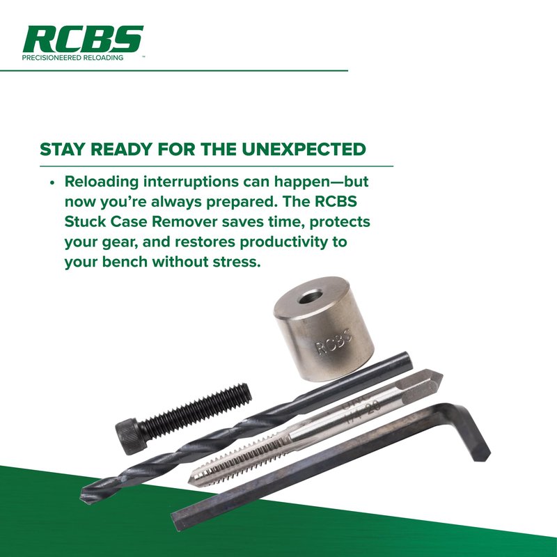 RCBS Stuck Case Remover Kit – Reloading Die Tool – Green