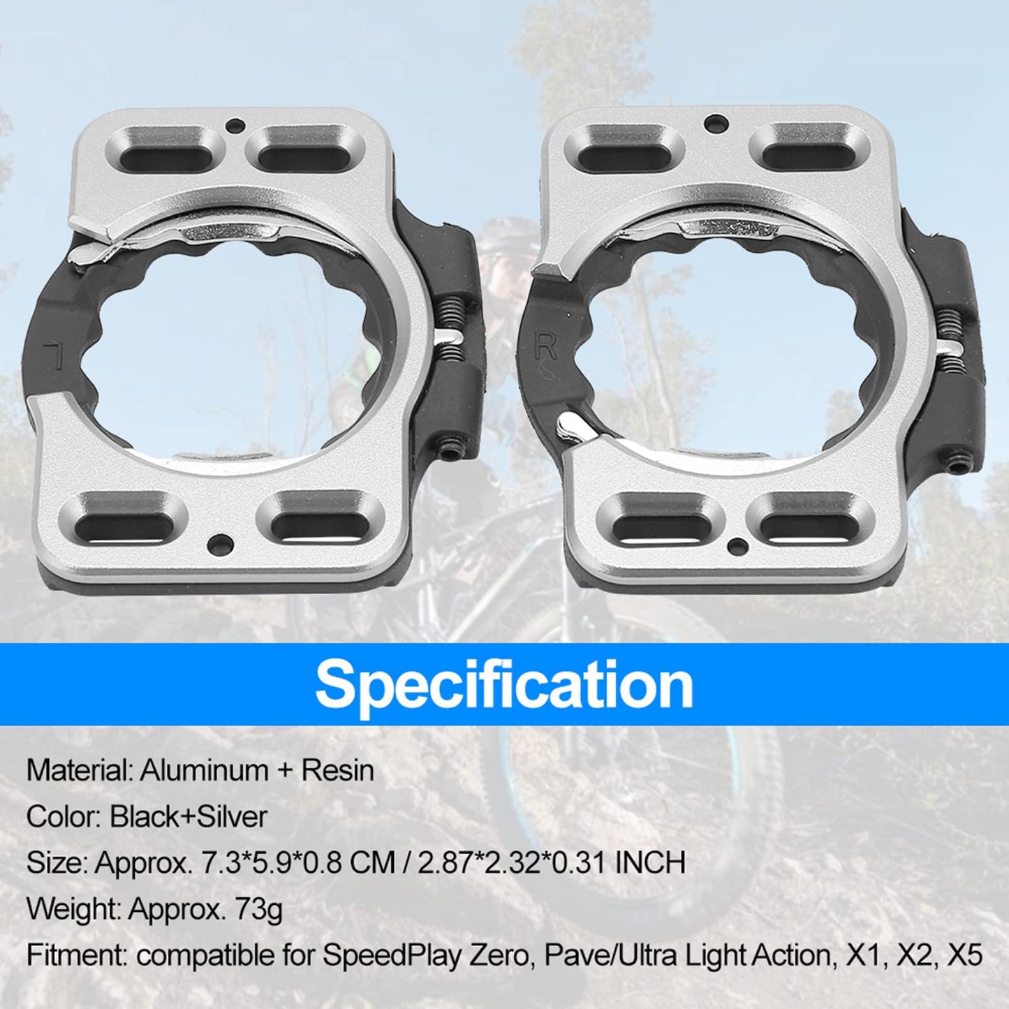 1 Pair Quick Release Cycling Shoes Cleats,Cycling Pedal Covers Shoes Clips, Top Power Transfer, Easy Release, Bike Cleats Compatible with Speedplay Zero,Pave/Ultra Light Action, X1, X2, X5