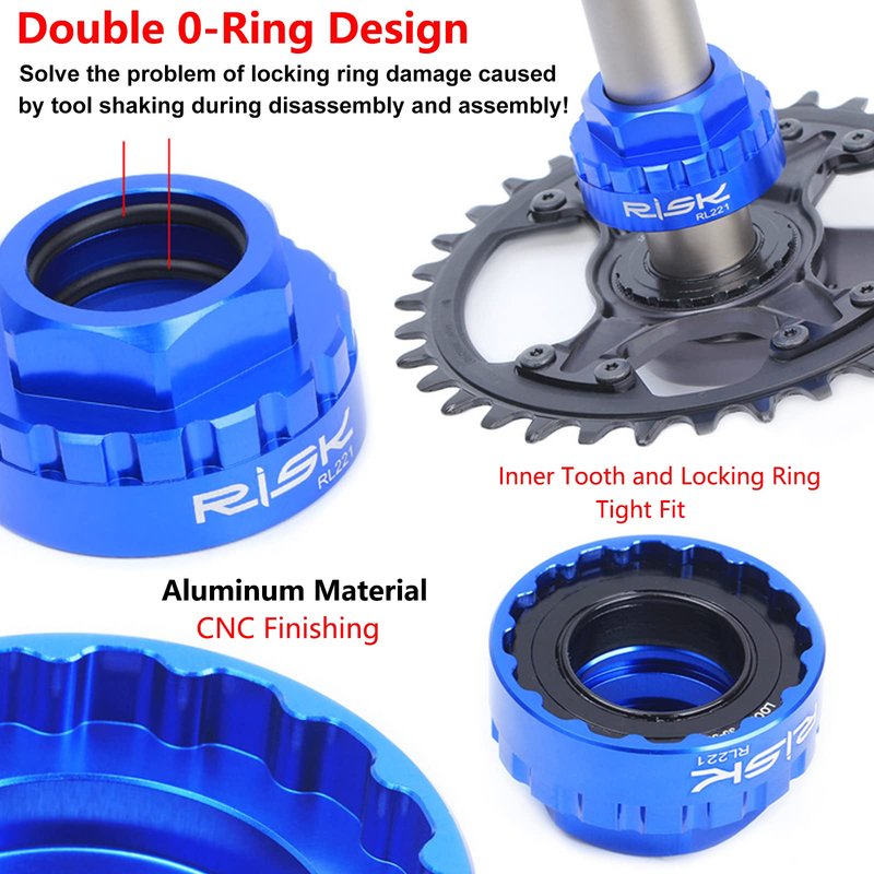 SONZUIA 12 Speed Bicycle Chainrings Lock Ring Removal Tool, Bike Direct Mount Lockring Tool for Shimano XTR 9120, M9100, M7100, XT 8100, XT SLX Mountain Bike Road
