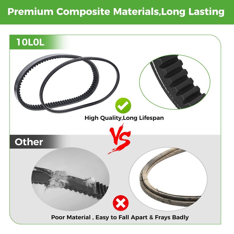 10L0L Golf Cart Clutch Drive Belt & Starter Generator Belt Kit for Yamaha G1 / G3 2 Cycle Gas Models 1978-1989,OEM# J10-46241-00-00, J17-46241-00-00, J10-81173-00