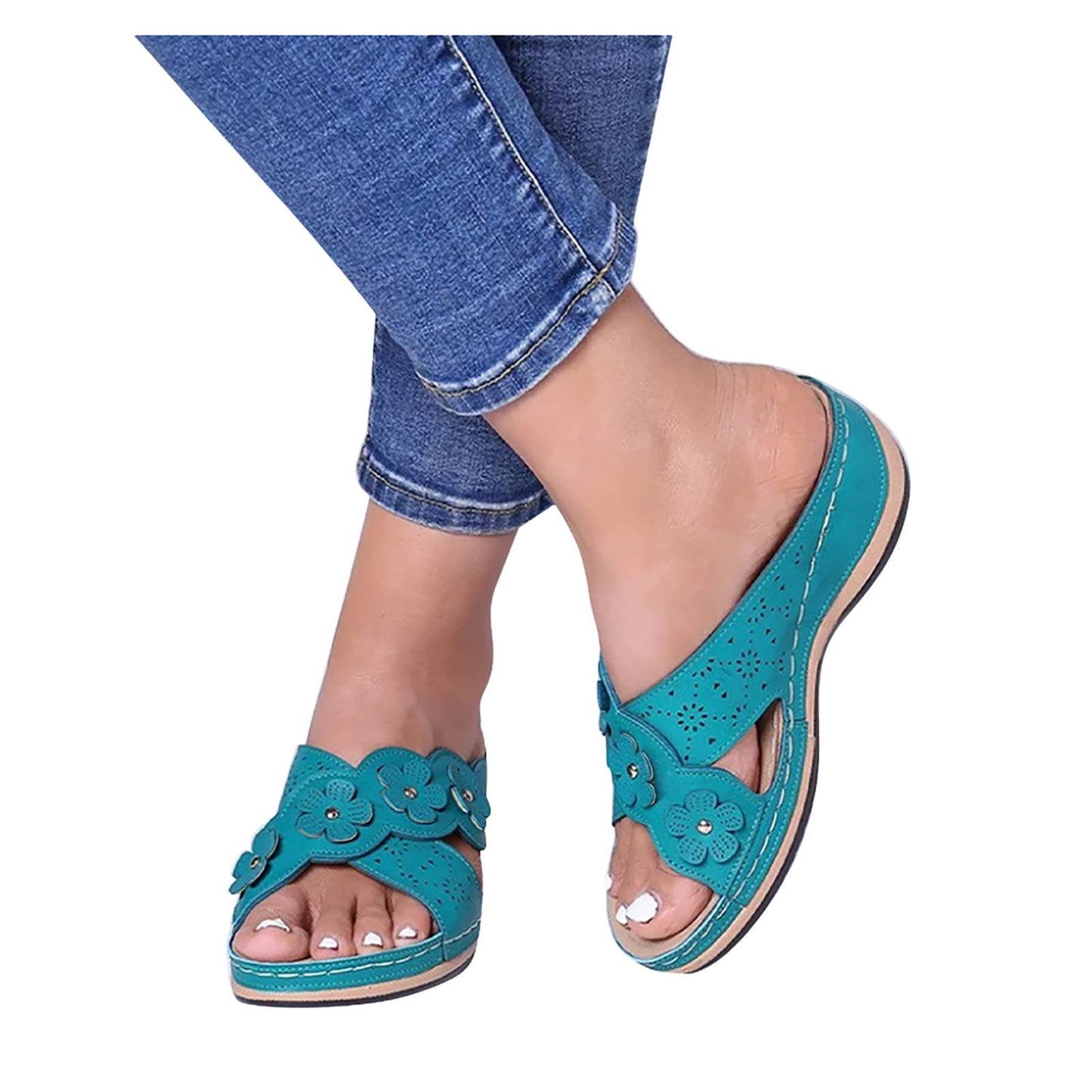 Cathalem deals of the day closed toe sandals women Sandals Women Comfortable Orthopedic Sandals with Arch Support Wedge Sandals Comfortable Walking Sandals