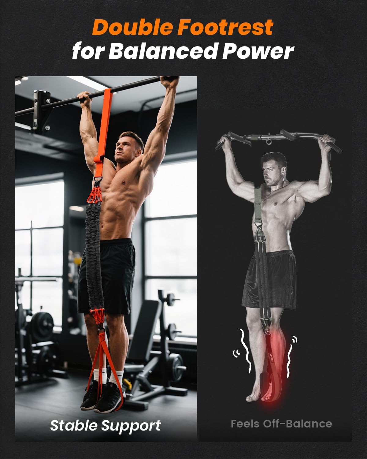 Adjustable Pull Up Assistance Bands - Heavy Duty Resistance Bands for Strength Training | Home Fitness Equipment